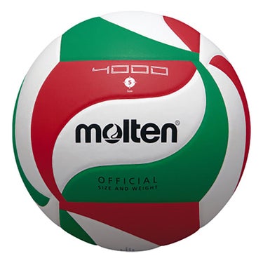 モルテン molten　バレーボール4000 5号球 V5M4000 白×赤×緑　 白×赤×緑
