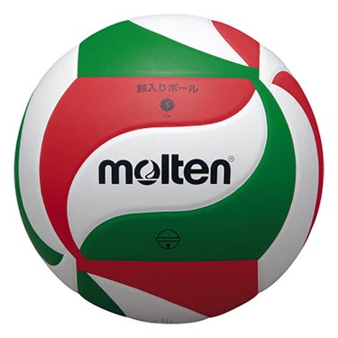 モルテン molten　鈴入りボール 5号球 V5M9050 白×赤×緑　 白×赤×緑